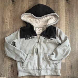 Abercrombie & Fitch Kids Gray and Black Hoodie 7/8